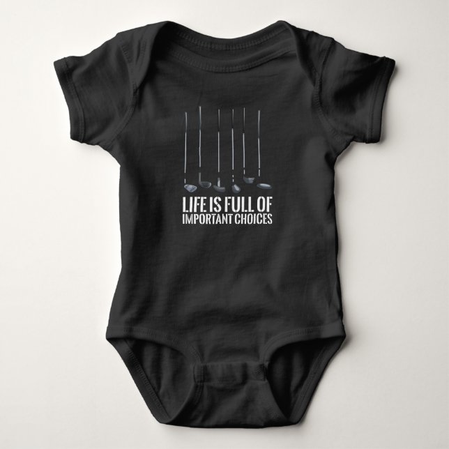 Golf Funny Golfer Wichtige Auswahl Golfgeschenk Baby Strampler (Vorderseite)