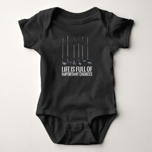 Golf Funny Golfer Wichtige Wahl Golfgeschenk Baby Strampler