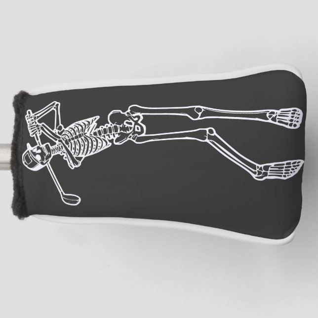 Golf Funny Golfspielen Skelett Golf spielen Golfer Golf Headcover (Vorderseite)
