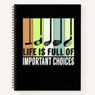 Golf Funny Life Chores Clubs Notizbuch