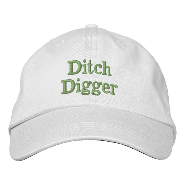 Golf Funny Novelty DITCH DIGGER Bestickte Baseballkappe (Vorderseite)