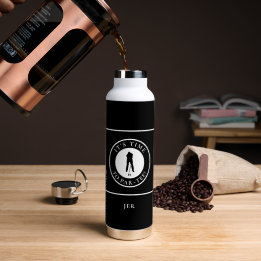 Golf Funny Par Tee Golfer Monogram Modern Trinkflasche