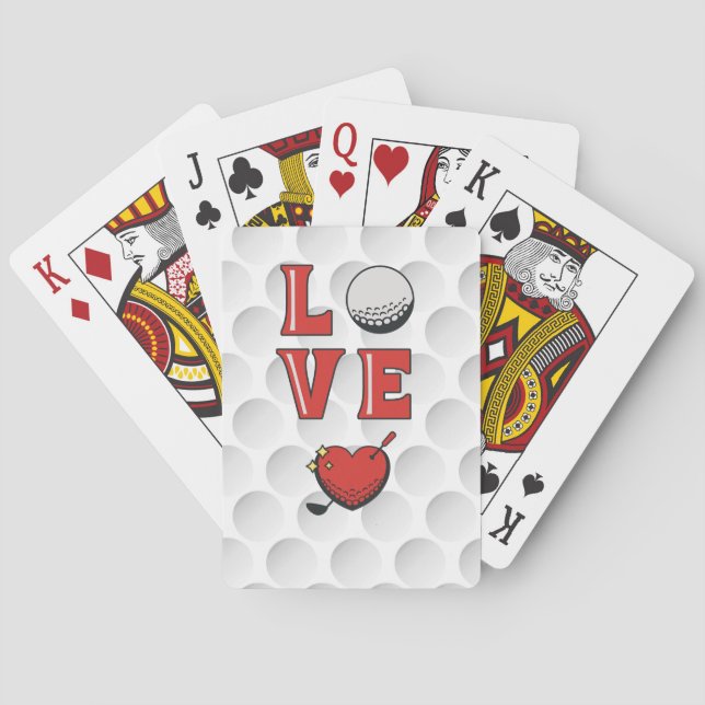 Golf Funny Saying LOVE  for Golfer Spielkarten (Rückseite)