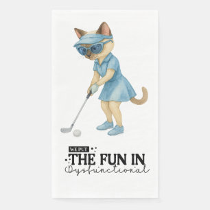 Golf Funny Sprichwort für Cat Lovers Golfer Serviette