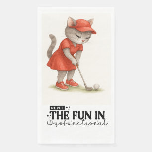 Golf Funny Sprichwort für Cat Lovers Golfer Serviette