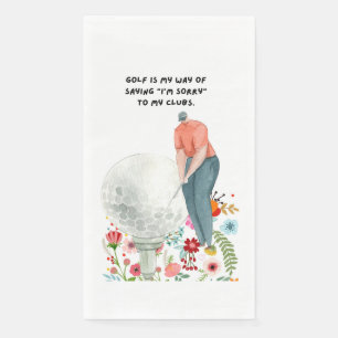 Golf Funny Sprichwort für Golfer Serviette