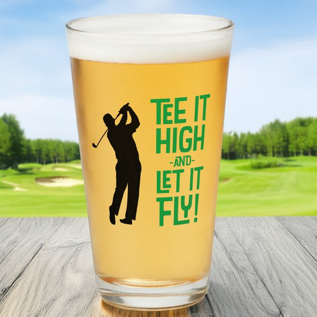 Golf Funny T-Shirt Sportangebot Zitat Niedlich Her Glas (Golf Funny Tee Sports Quote Cute Men's Humor Beer Glass)