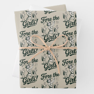 Golf für die Mädchen Süße lustige Golf Damen Geschenkpapier Set