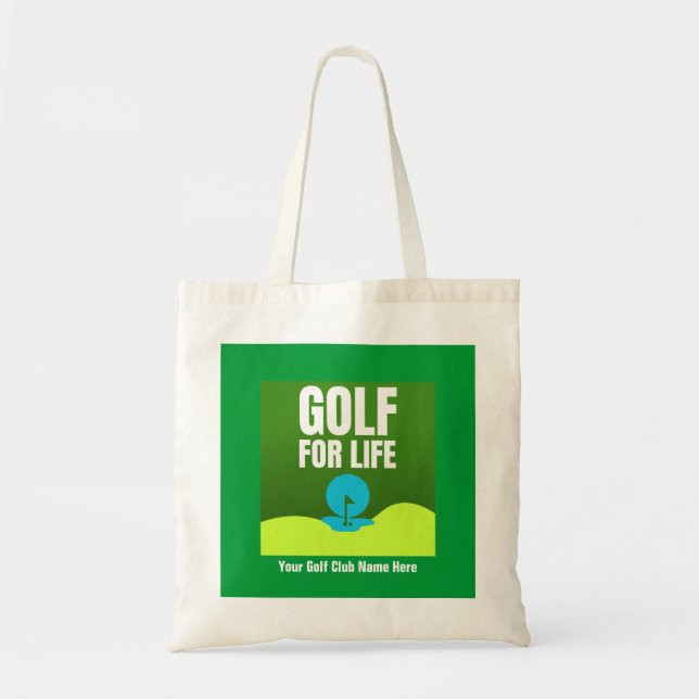"Golf für Leben" Maßgeschneiderte Golf Tote Tasche (Vorne)