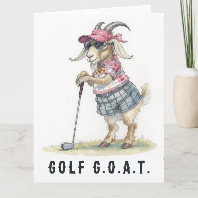 Golf G.O.A.T. - Big Golf Card Dankeskarte (Vorderseite)