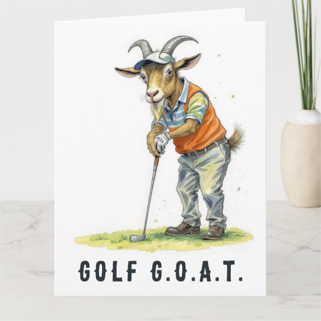 Golf G.O.A.T. - Big Golf Card Dankeskarte (Vorderseite)