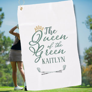 GOLF GAL KÖNIGIN DES GRÜNEN NAME GOLFHANDTUCH