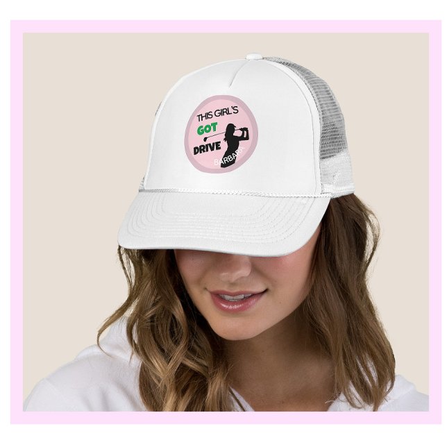 Golf Gal Swing Got Drive Name Truckerkappe (Von Creator hochgeladen)
