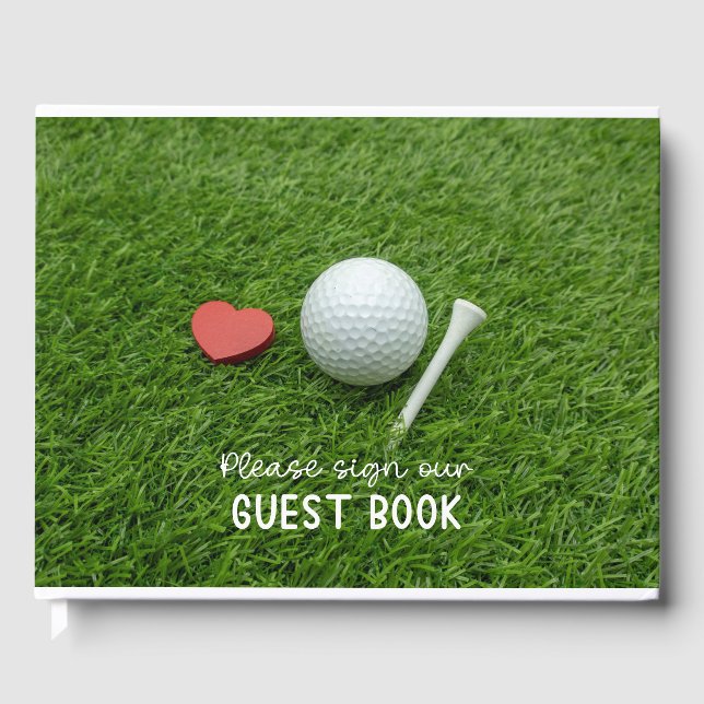 Golf-Gästebuchball für Hochzeitsfeier Gästebuch (Vorderseite)