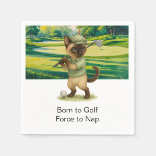 Golf Geboren zu Golf Force to Nickerchen für Cat L Serviette