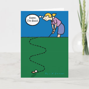 Golf-Geburtskarte Karte