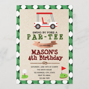 Golf-Geburtstags-Einladung Einladung