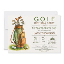 Golf-Geburtstagseinladung für den Country Club
