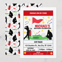 Golf-Geburtstagseinladung (Männer)