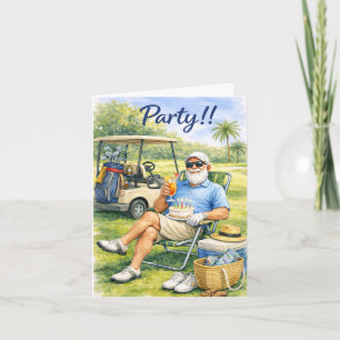 Golf-Geburtstagsfeier Einladung