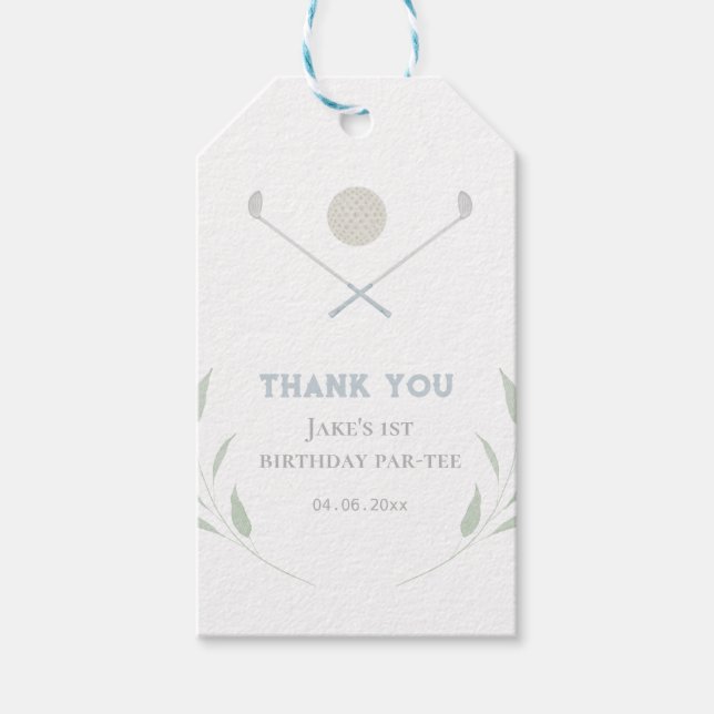 Golf-Geburtstagsgeschenk-Tag Geschenkanhänger (Vorderseite)