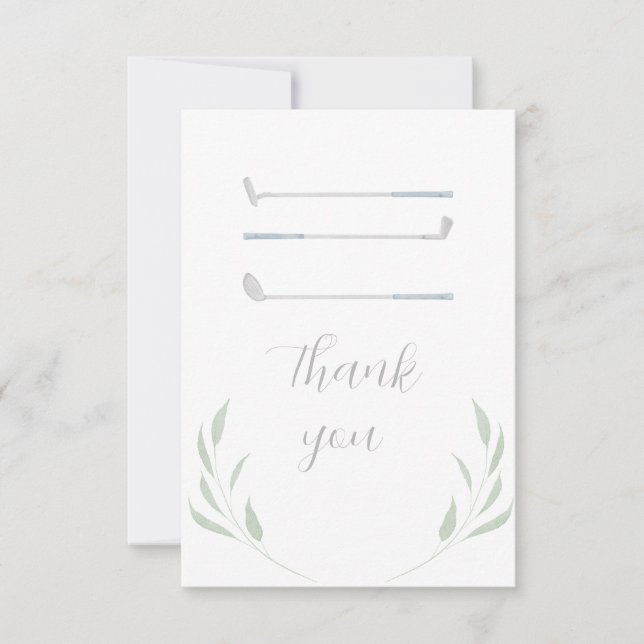 Golf Geburtstagsparty Danke Karte (Vorderseite)