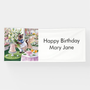 Golf Geburtstagsparty im Cat Lover Golfer Banner