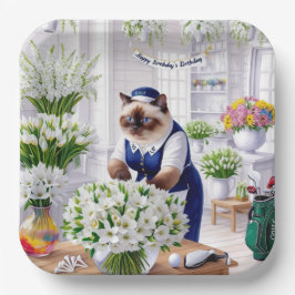 Golf Geburtstagsparty im Cat Lover Golfer Pappteller