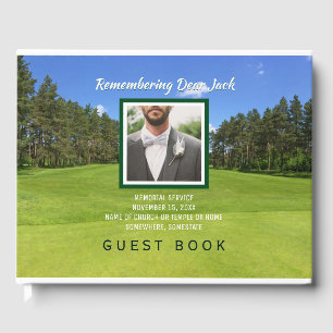 Golf-Gedenkservice - Ihr eigenes Foto Golfer Gästebuch