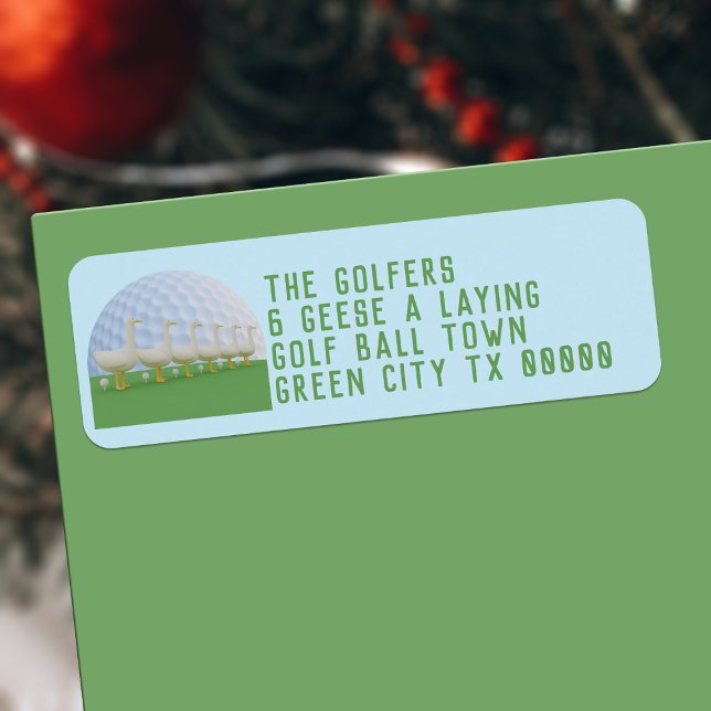 Golf Geese A Laying Retours Étiquettes d'adresse (Fun and festive address labels for golfers. Just add your details)