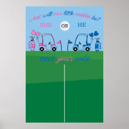 Golf Gender Enthüllung, was Predication Sign sein  Poster