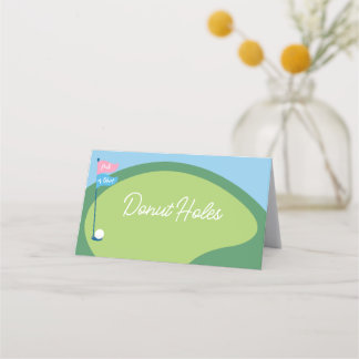 Golf Gender Offenlegung Par T-Shirt Faltzelt Cards Platzkarte