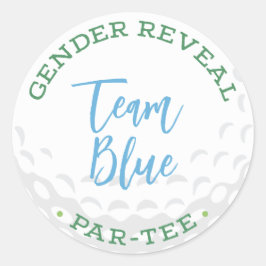 Golf Gender Reveal Par-T-Shirt Sticker - Team Blue