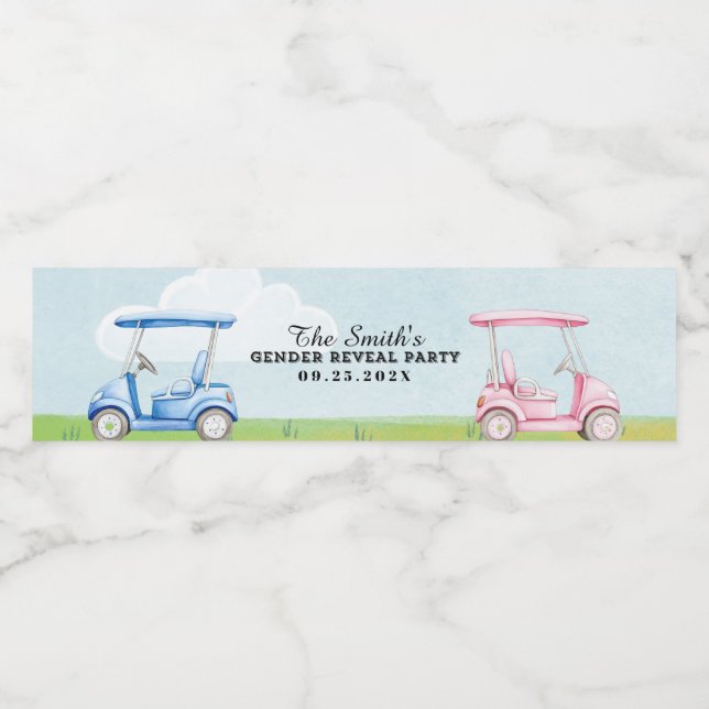 Golf Genre Révéler Étiquette bouteille d'eau (Étiquettes simples)