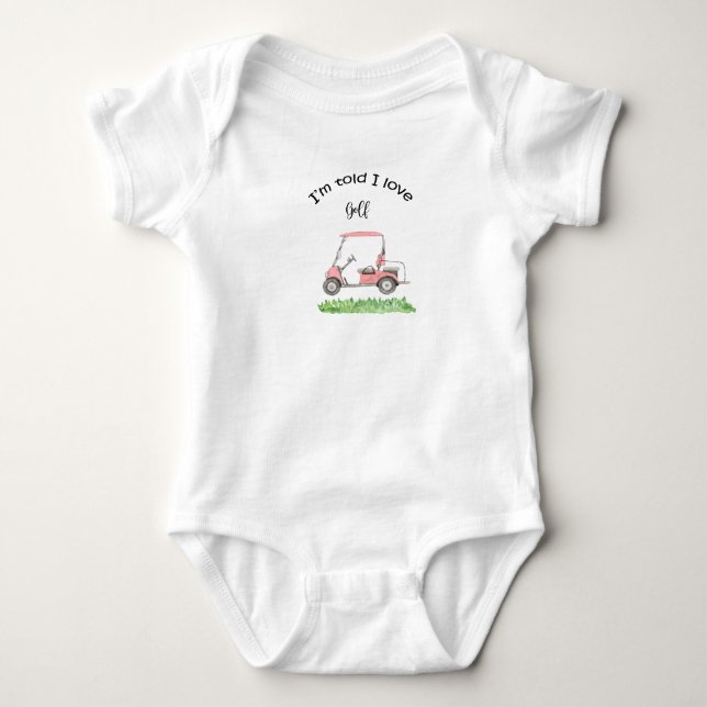 Golf Geschenk für Baby Shower Baby Golfer Baby B Strampler (Vorderseite)
