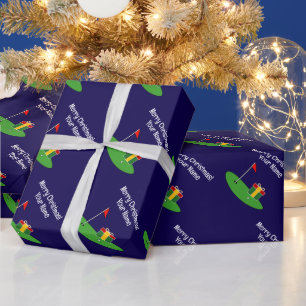 Golf-Geschenk-Weihnachtsverpackungspapier Geschenkpapier