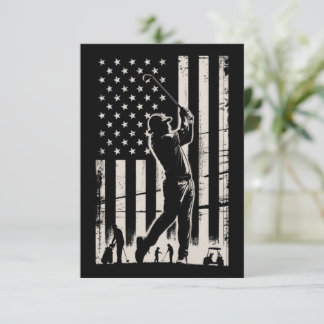Golf-Geschenke mit amerikanischer Flagge zum Gebur Einladung