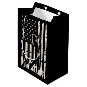 Golf-Geschenke mit amerikanischer Flagge zum Gebur Mittlere Geschenktüte