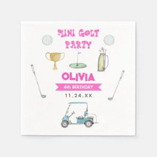 Golf Girl Birthday Party Serviette