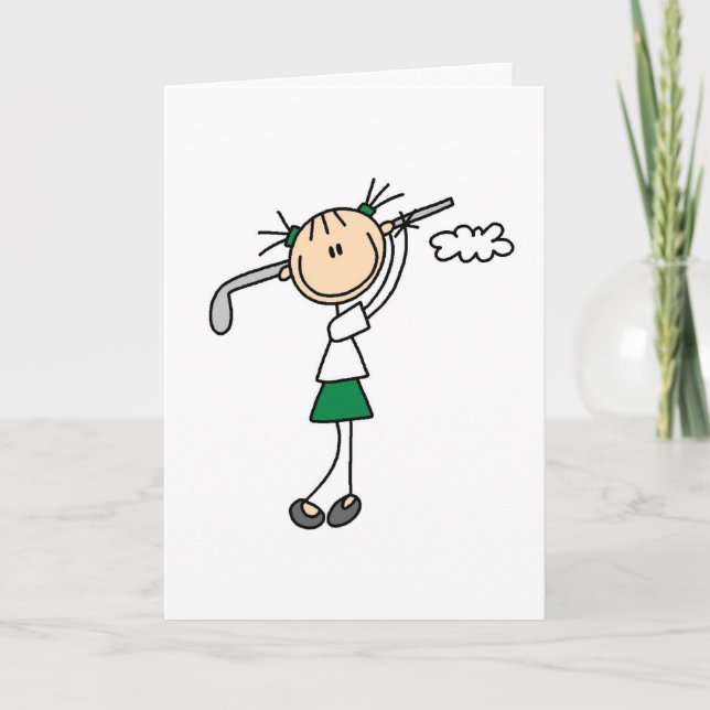 Golf Girl Card Karte (Vorderseite)
