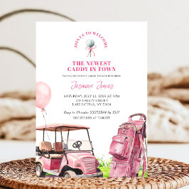 Golf Girl die neueste Kinderdusche der Caddie Einladung