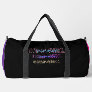 Golf Girl gestapelter Farbverlauf Duffle Bag