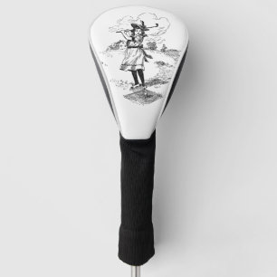 Golf Girl Golfspielen Vintage Kunst Headcover