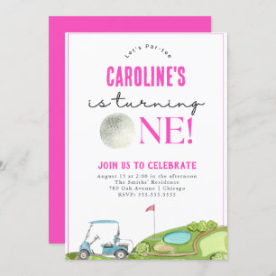 Golf Girls First Birthday Invitation