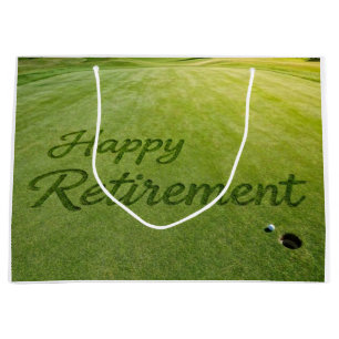 Golf Glücklicher Ruhestand auf Putting Green  Große Geschenktüte