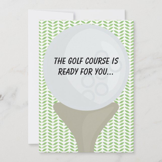 Golf Glückwunschkarte Feiertagskarte (Vorderseite)