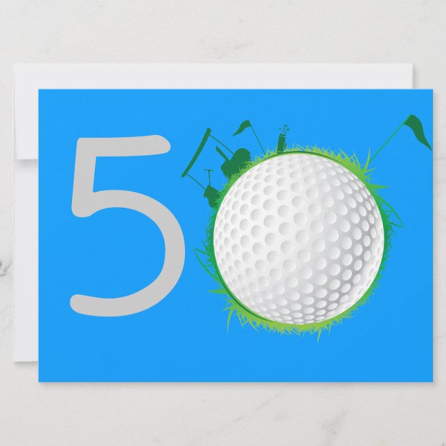 Golf Golf Golf 40e Anniversaire Invitation (Devant)