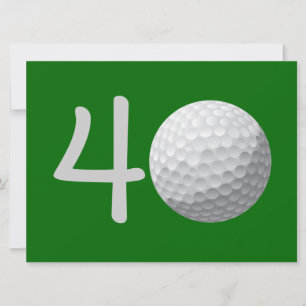 Golf Golf Golf 40e Anniversaire Invitation