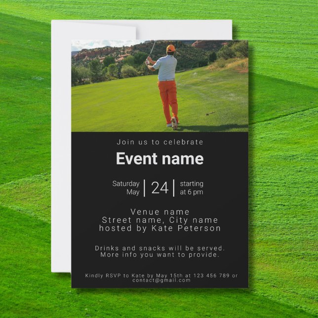 Golf Golf Golf Golf Golf Club Golfer Veranstaltung Einladung (Von Creator hochgeladen)