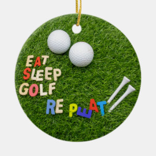 Golf-Golf Keramik Ornament